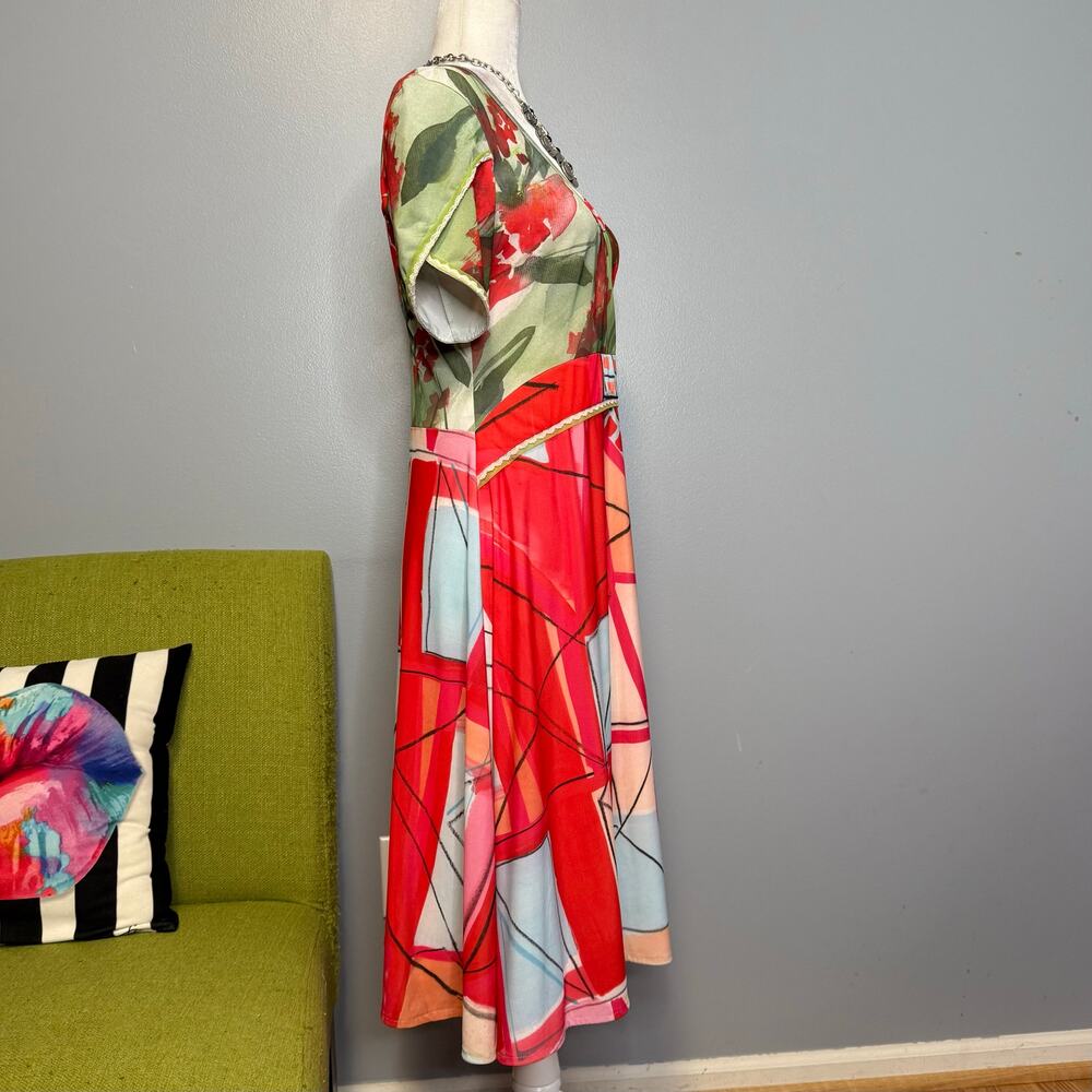 Save The Queen Multicolored Mixed Pattern A-Line … - image 3